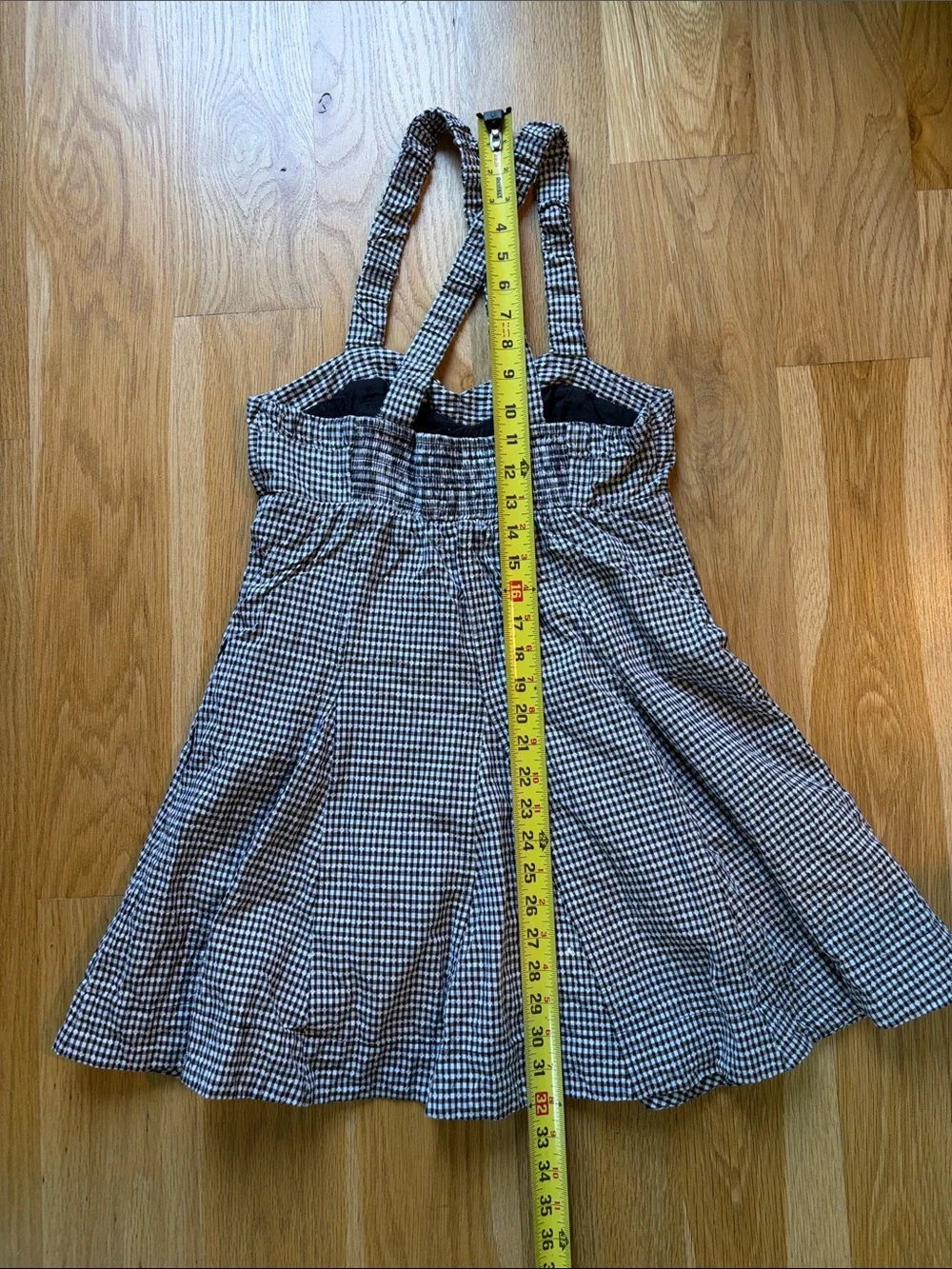 Maeve by Anthropologie Gingham Black and White Sundress with Crossback Straps - Picture 10 of 12